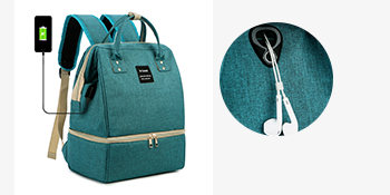 Breast pump bag with cooler