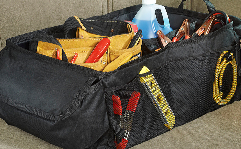 High Road Extra Large Trunk Organizer with Divided Compartments, Trunk