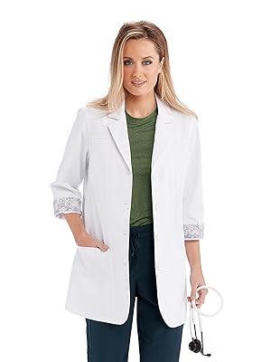 barco b1 team lbc906 women's lab coat 30" medical healthcare uniforms fashion