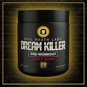 Amazon Com Phil Heath Labs All Natural Dream Killer Supplement Preworkout Energy Drink For Pump Focus With Stamina Teacrine Creatine Beta Alanine Caffeine 20 Servings Sour Grape Health Household