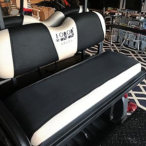 EZGO Club Car Yamaha Golf Cart Back Seat Covers Black