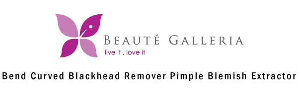 Beaute Galleria Bend Curved Blemish Extractor Tool for Remove Comedones Blackhead Acne Pimple