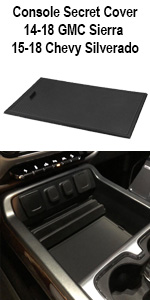 Secret Compartment Cover Center Console for GMC Sierra 1500 2500HD 3500HD Denali Chevy Silverado