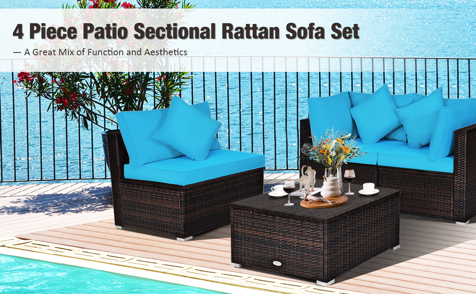 4 piece outdoor furniture set