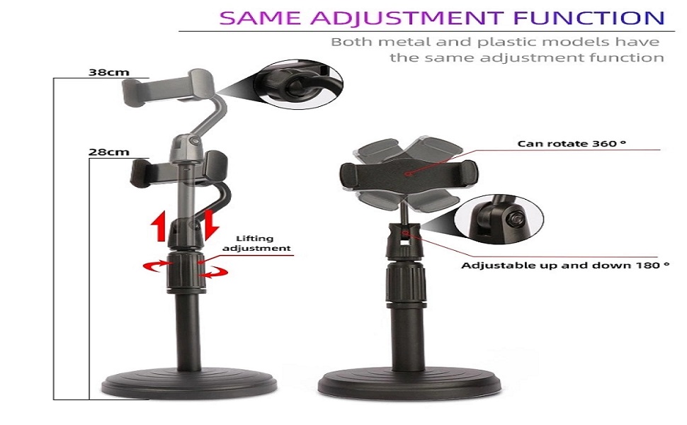 GiftMax® Universal Mobile Stand for Table with Adjustable Height 360 Degree Rotation Mobile