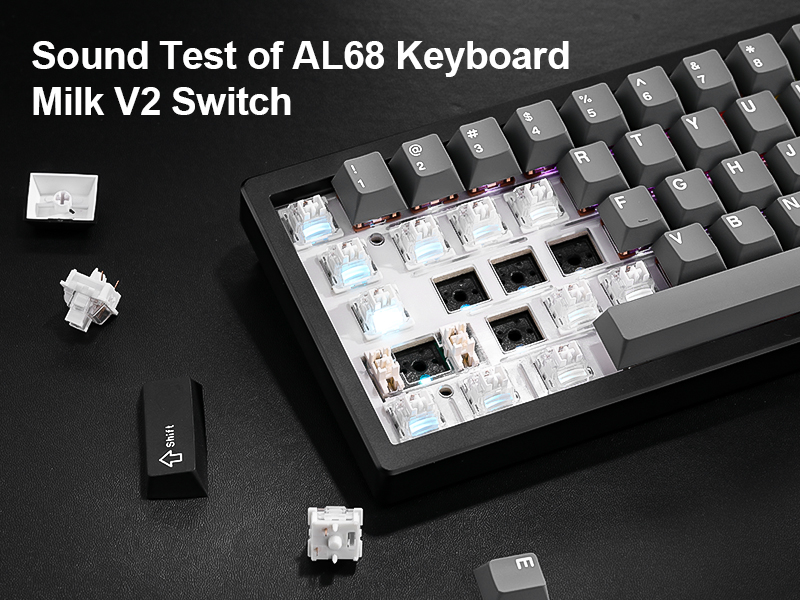 Amazon | YUNZII AL68 メカニカルキーボード ワイヤレス 68キー