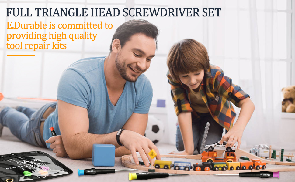 E·Durable Triangle Head Screwdriver Set, Triangle Screws Driver Tool