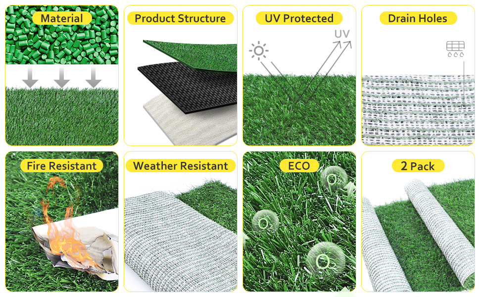 Dog Grass Pad, 2Pack Portable Grass Pee Pads for Dogs Washable