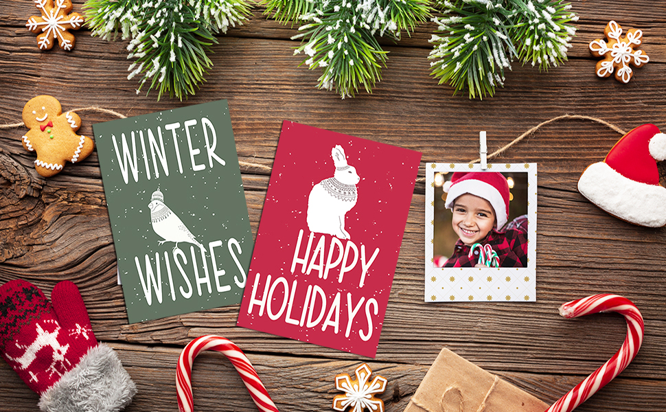 Holiday Cards Happy Holidays 48 Bulk Christmas Greeting