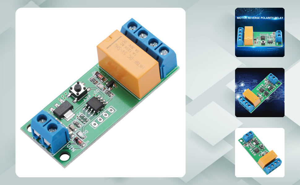 DC 5/6/9/12V Motor Reverse Polarity Timer Module, Motor Polarity Reversing Relay Switch Time