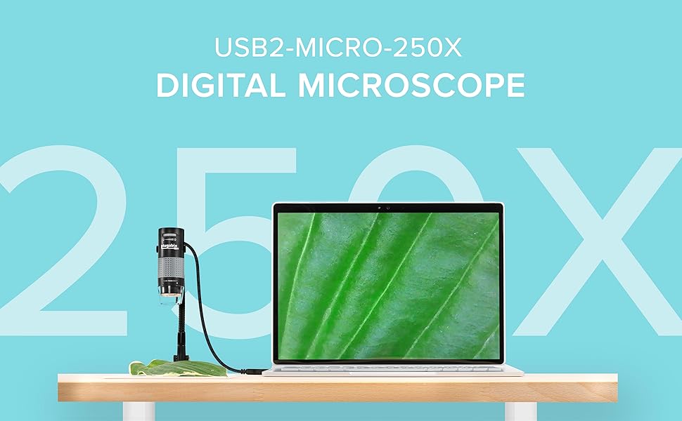 Plugable USB Digital Microscope with Flexible Arm Observation Stand