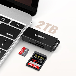 card reader fir 2 tb card capacity