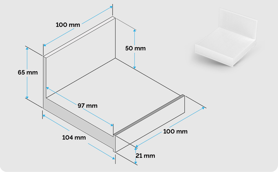 Screwless 4" Universal Shelf for Cloud Security Camera, Baby Monitor, Small Speakers, Electronic