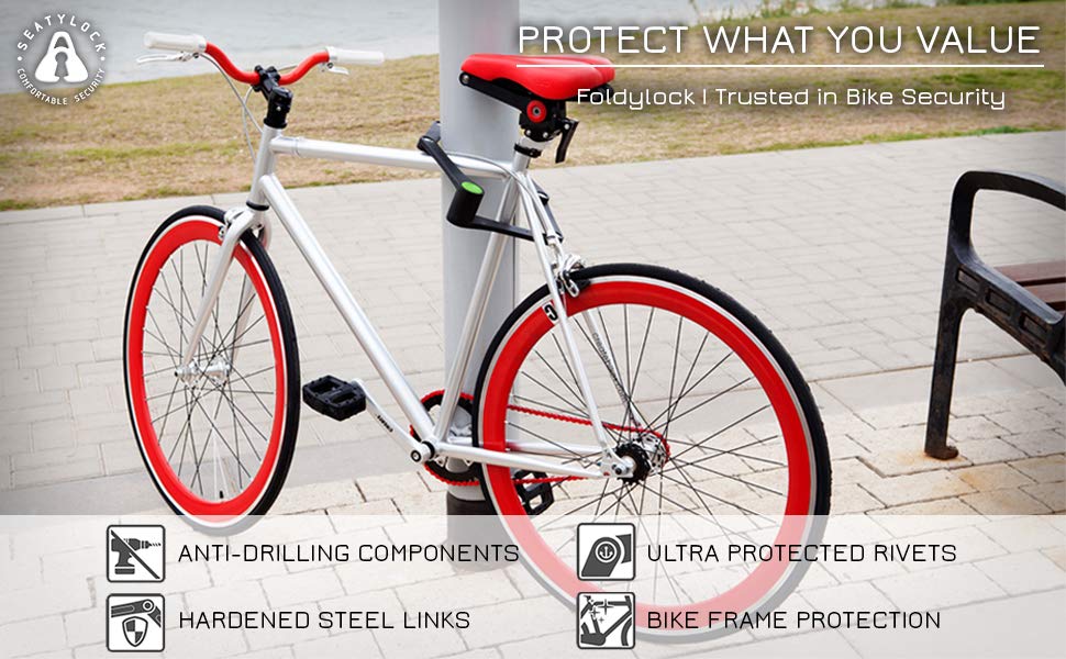 foldylock compact bike lock extreme bike lock heavy duty bicycle security chain lock steel bars