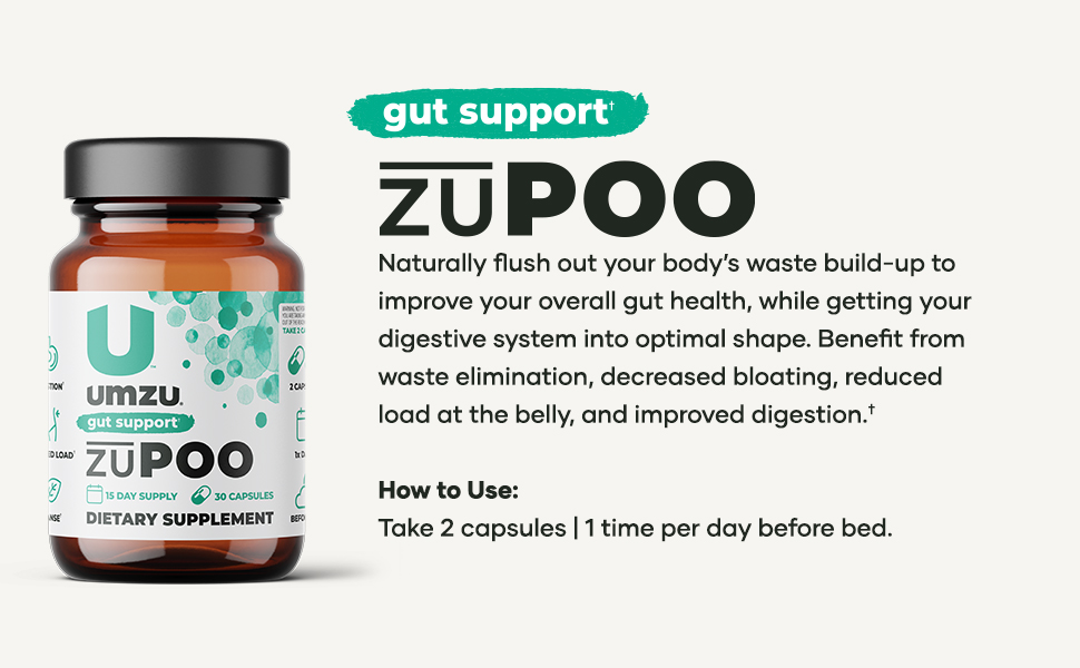 UMZU zuPoo 15Day Supply Relief from Temporary Bloating Gentle