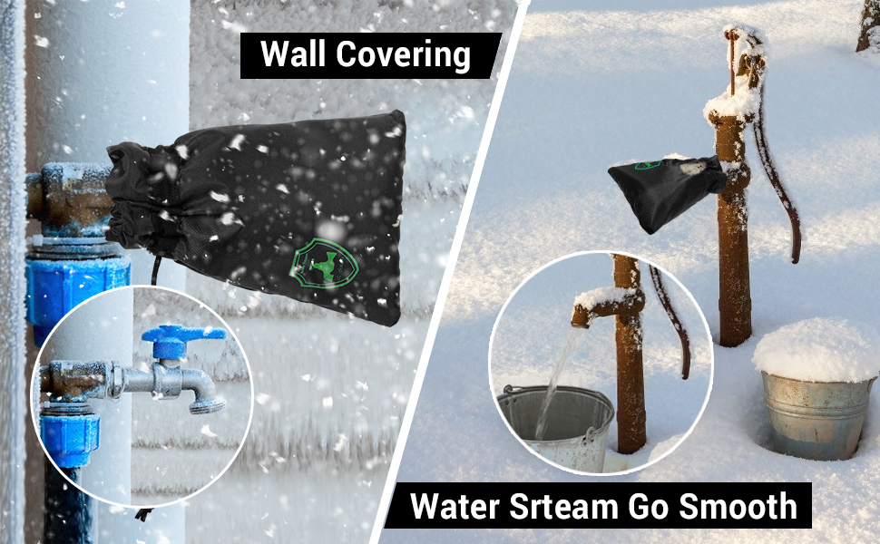 Outdoor Faucet Cover for Winter Freeze Protection 9.8"H x 7