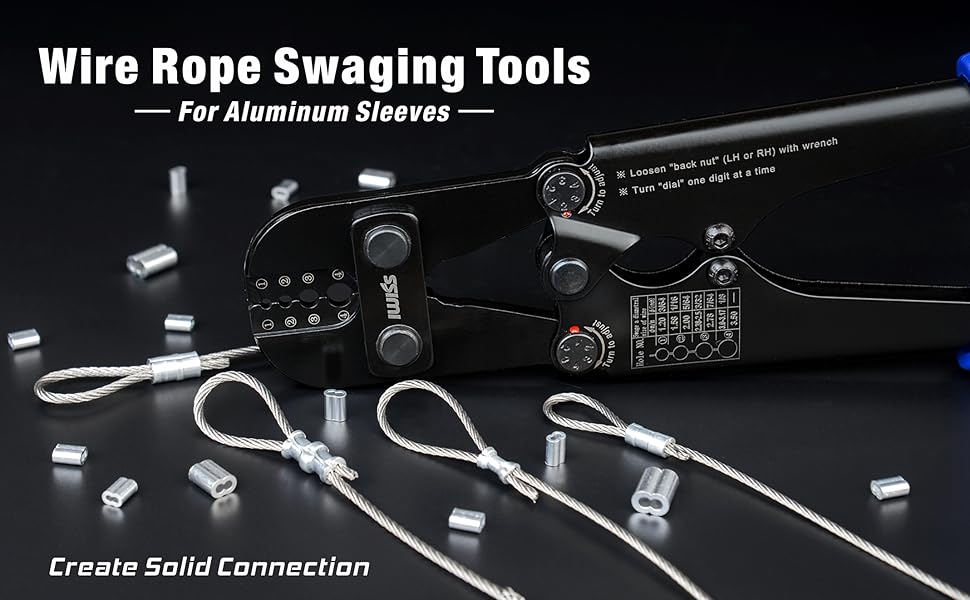 Wire Rope Crimping Tool Aluminum Oval Sleeves,Stop Sleeves,Crimp Loop