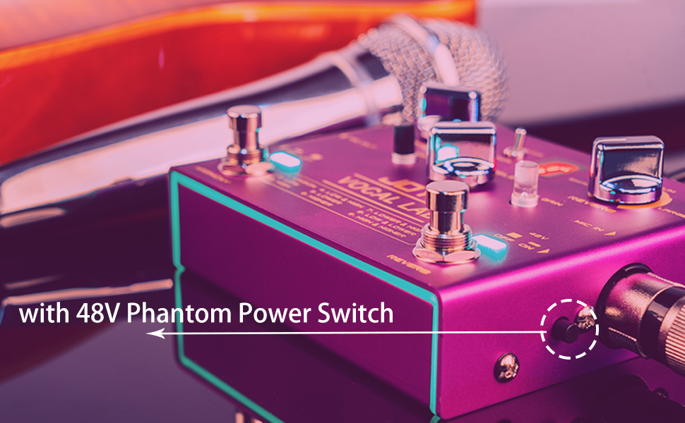 JOYO Vocal Harmony Pedal with 9 Vocal Harmony Effects, 12Key, 3 Reverb Models for