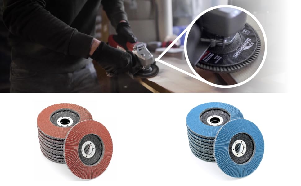 Professional Flap Grinding Discs │ blue │ 10 pieces │ Ø 125 mm │ grain