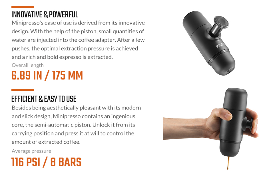 Wacaco Minipresso NS, Portable Espresso Machine, Compatible Nespresso