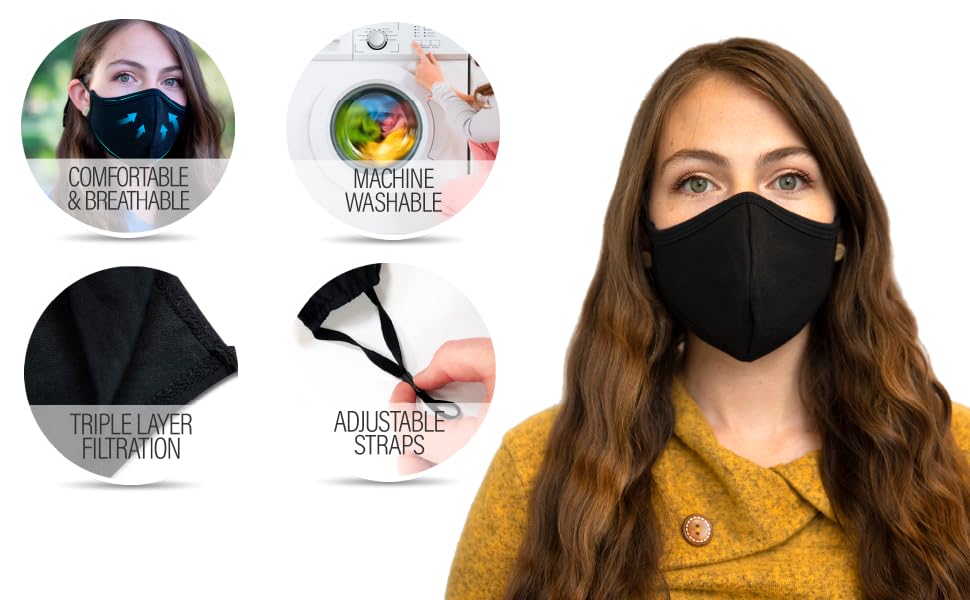 Face Mask for Men and Women Elastic Ear Straps with