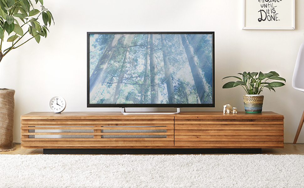 Amazon｜モダンデコ テレビボード ローボード 木製 日本製 完成