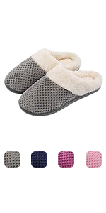 ultraideas comfort fleece memory foam slippers at amazon