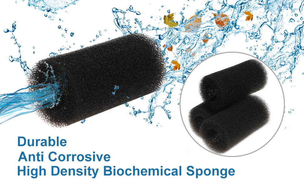 SENZEAL 4PCS PreFilter Sponge Foam Roll Aquarium Intake Filter Sponge