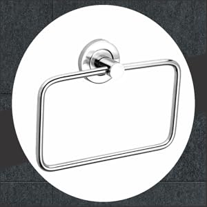 Stainless Steel Towel Ring/Napkin Ring - Bathroom Towel Holder - Towel Hanger with Chrome Finish