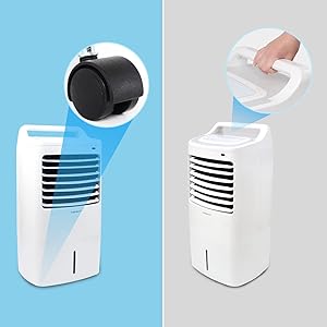 Aigostar Kohl - Mobiles Klimaanlage, 15L, Klimaanlage Mobil 3 In 1 Aircooler, Luftkühler, Leise, 60W, 3-Gang Windmodus, Klimagerät Ohne Abluftschlauch, 7H Timer, Klima Ventilator Mit Fernbedienung 15 1