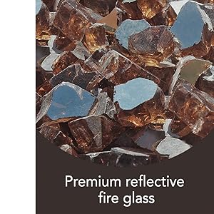 fire sense fire glass clear glass bonefire