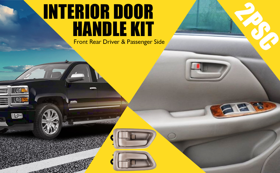 2Pcs Inside Interior Door Handle Front Rear Driver Passenger Side for 1997-2001 Toyota Camry
