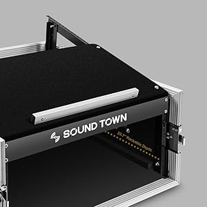 Sound Town STMR-4U 4U (4 Space) PA/DJ Road/Rack ATA Case with 13U Slant Mixer Top