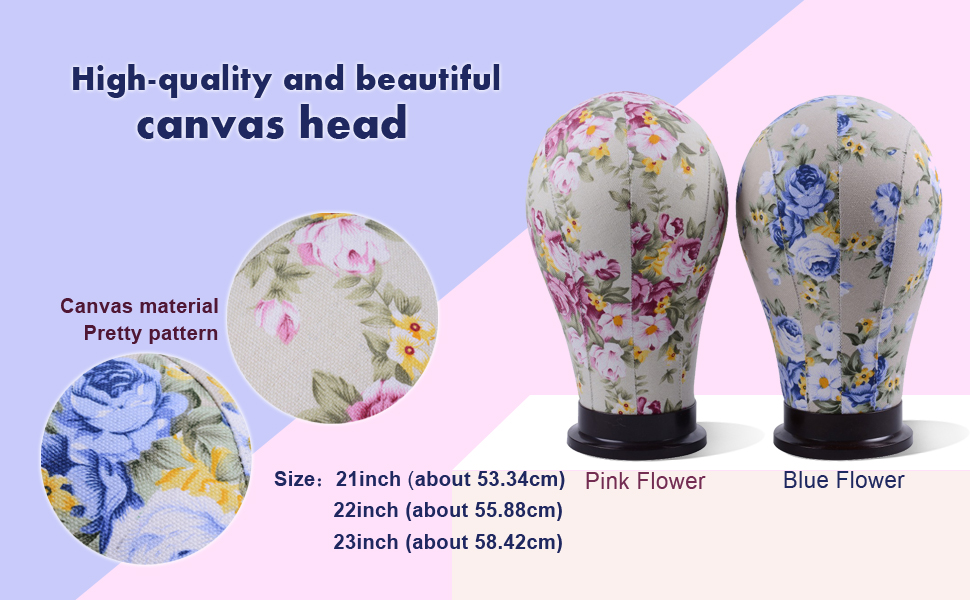 YANTAISIYU 1 Piece Canvas Block Head Mannequin Head for