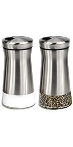 SILUKER Salt and Pepper Shakers with Adjustable Pour Holes