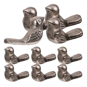 Amazon.co.jp: Levemolo 10個 鋳鉄製の鳥の装飾品 動物 メタル