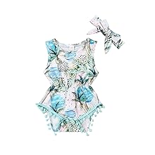 Baby Coco Tree Summer Romper With Headband