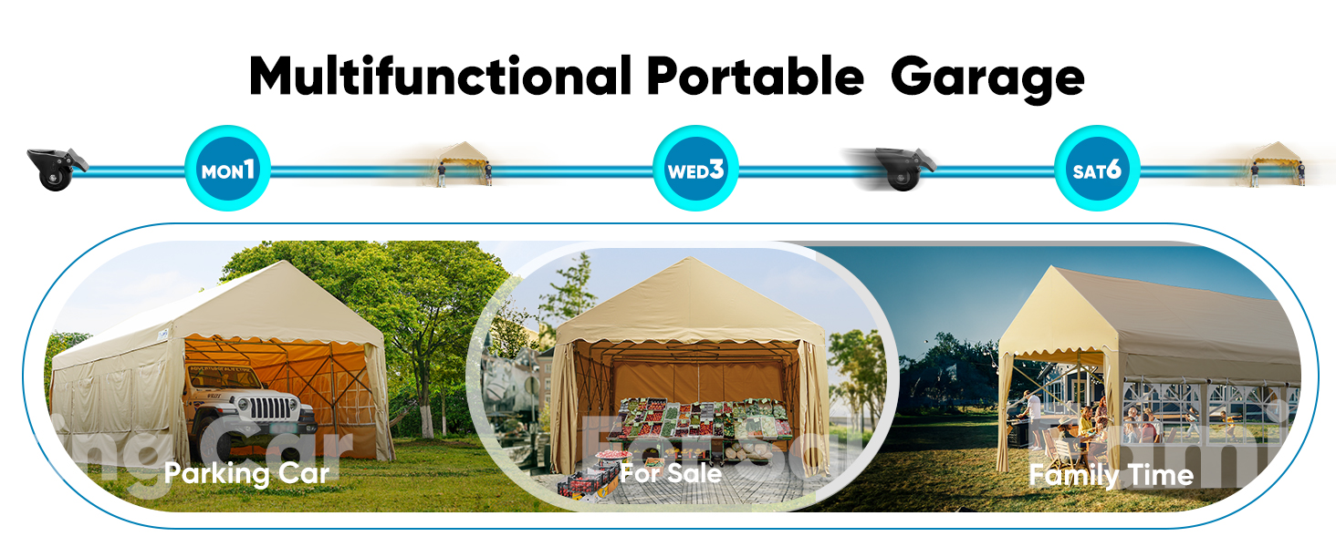 USパップテント Amazon.com: Quictent 13'X20' Heavy Duty Carport Retractable