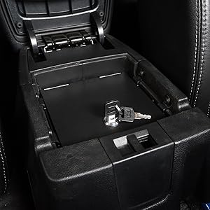 Center Console Organizer Insert Tray Armrest Lock Vault Box Storage for 2011-2018 Jeep JK Wrangler