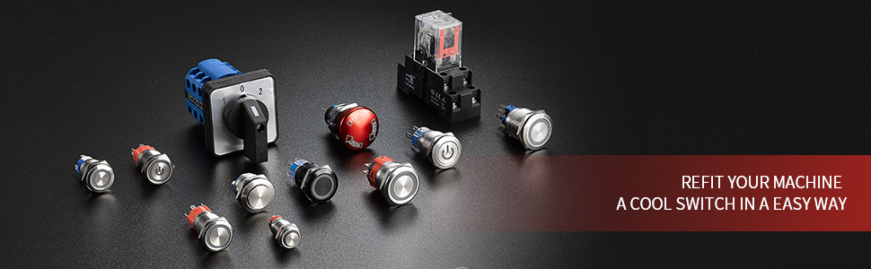 12V DC Angel Eye Verriegelung Druckknopfschalter