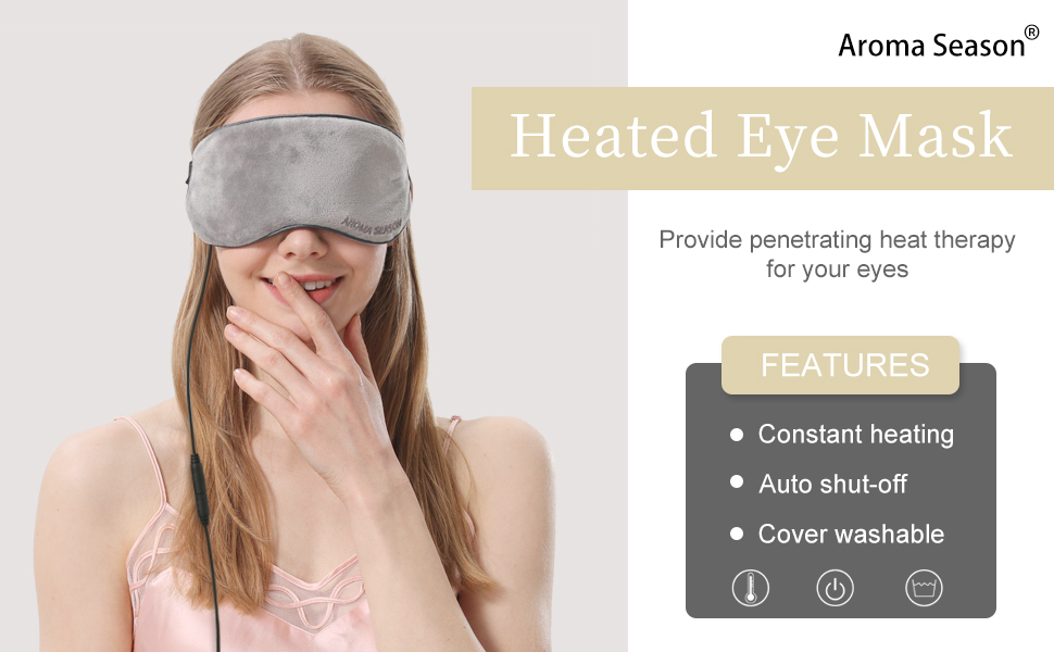 Aroma Season Heated Eye Mask for Sleeping, Great for Dry Eyes, Stye