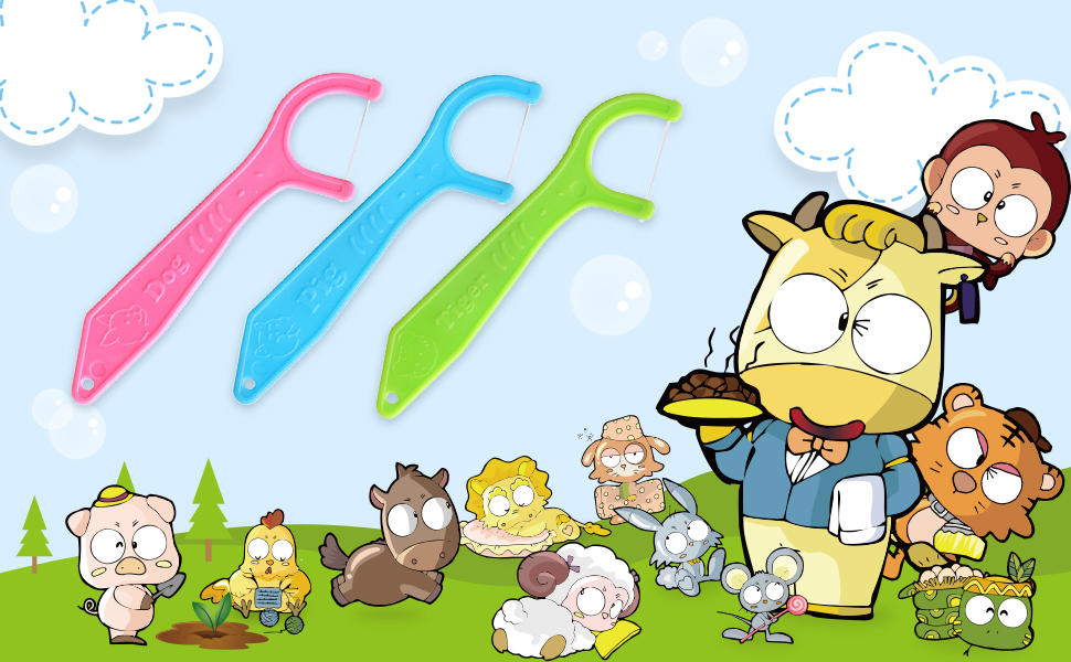 Dental Floss Picks, FAMILIFE Kids flossers Toddler