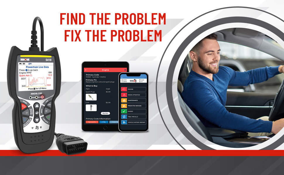 INNOVA 5410 OBD2 Scanner ABS SRS Airbag Engine Transmission