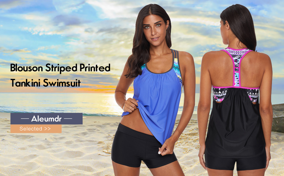 Push up tankini with shorts Clearance
