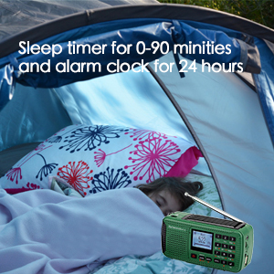 Retekess HR-11S Portable Radio Solar Emergency Solar Hand Crank Radio ...