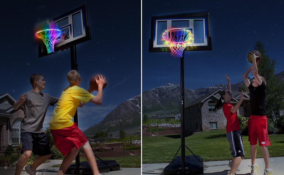 LED Basketball Hoop Lights Solar Basketball Rim LED Light Waterproof Perfect for