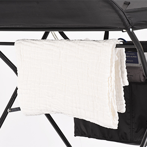 Folding changing table station with storage for child, altering desk.