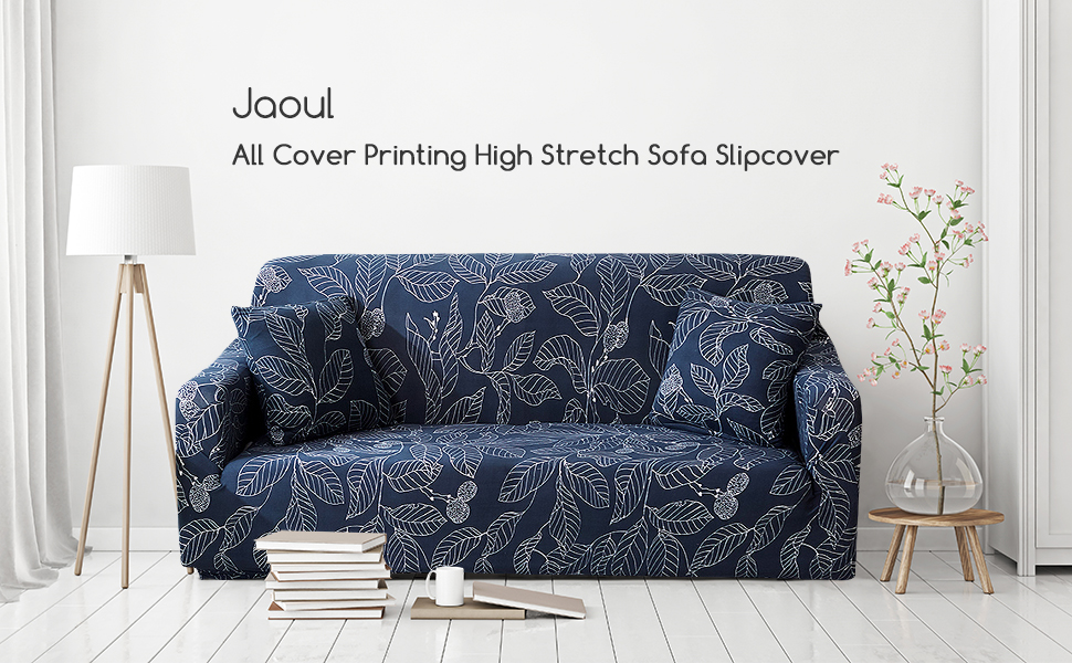 Amazon Com Jaoul Stretch Couch Covers For 3 Cushion Couch Floral Couch Slipcovers For Three Seat Couch Printed Furniture Sofa Covers With 2 Pillow Cases Home Kitchen