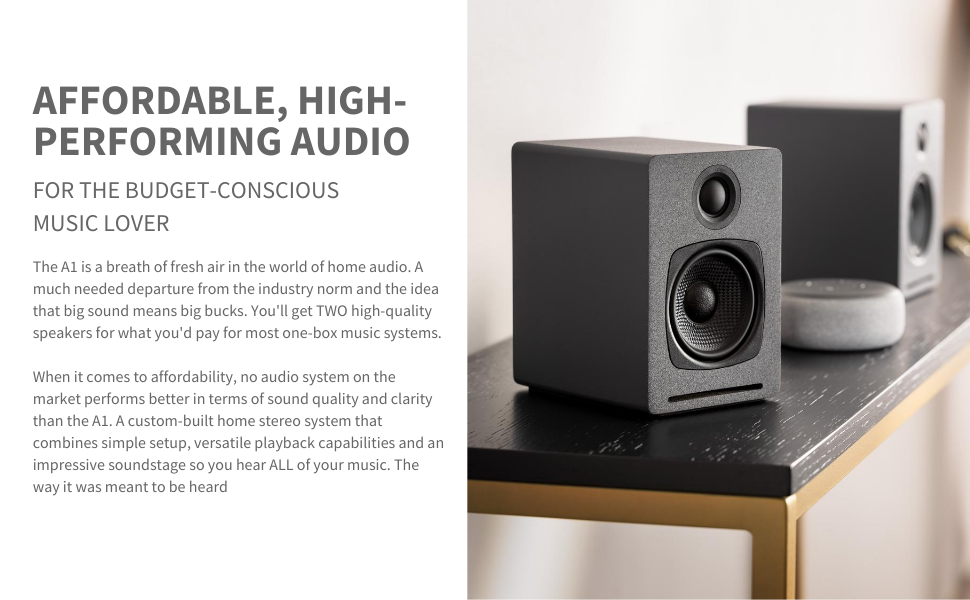 Audioengine A1 Home Music System Powered aptX Bluetooth Stereo