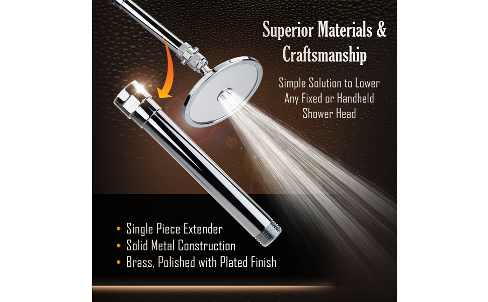 High Sierra's Exclusive All Metal Shower Arm Extension Lowers